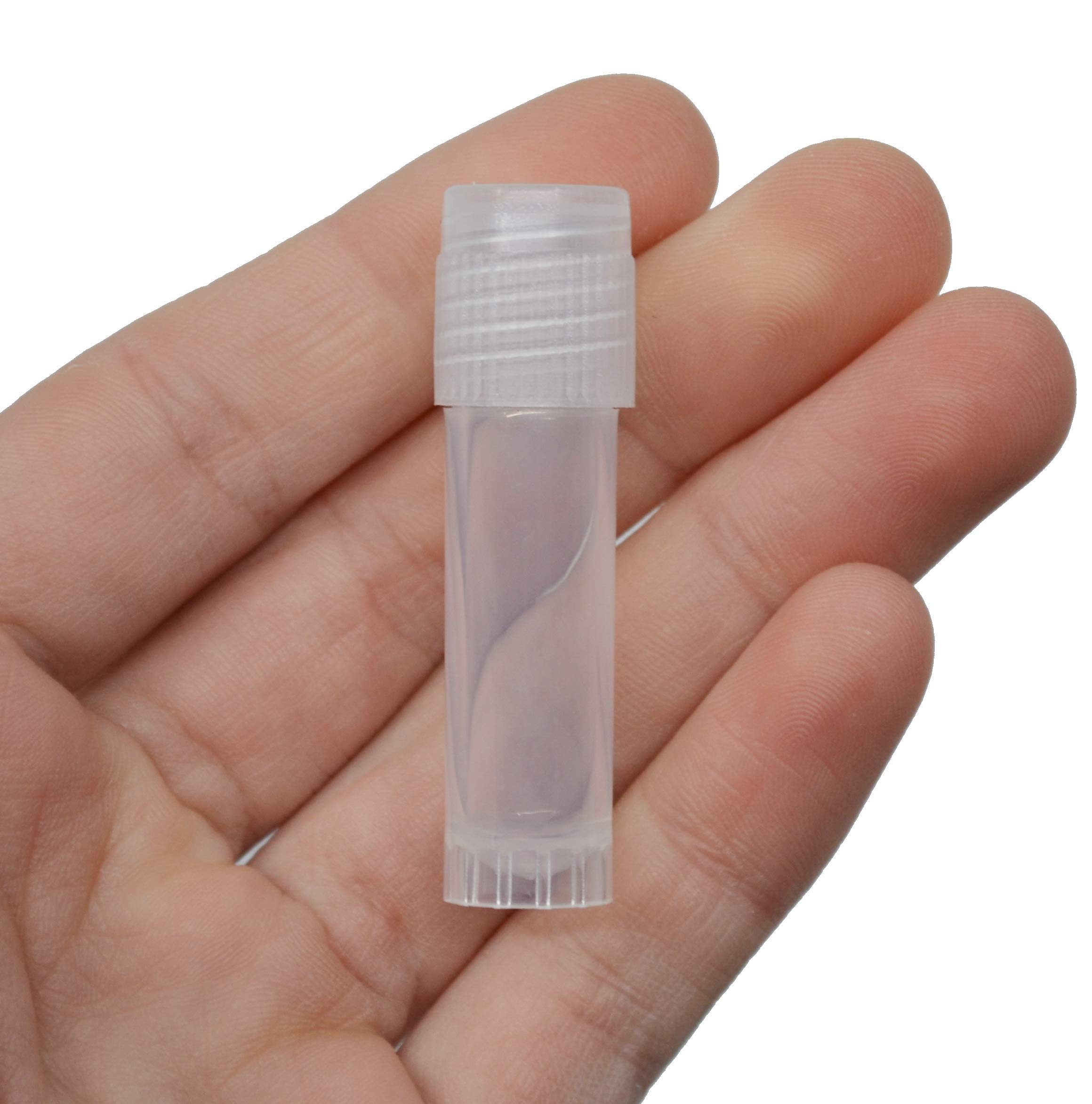 Aufbewahrungsfläschchen, 2 ml Fassungsvermögen, PP-Kunststoff, Schraubverschluss, 500 Stück