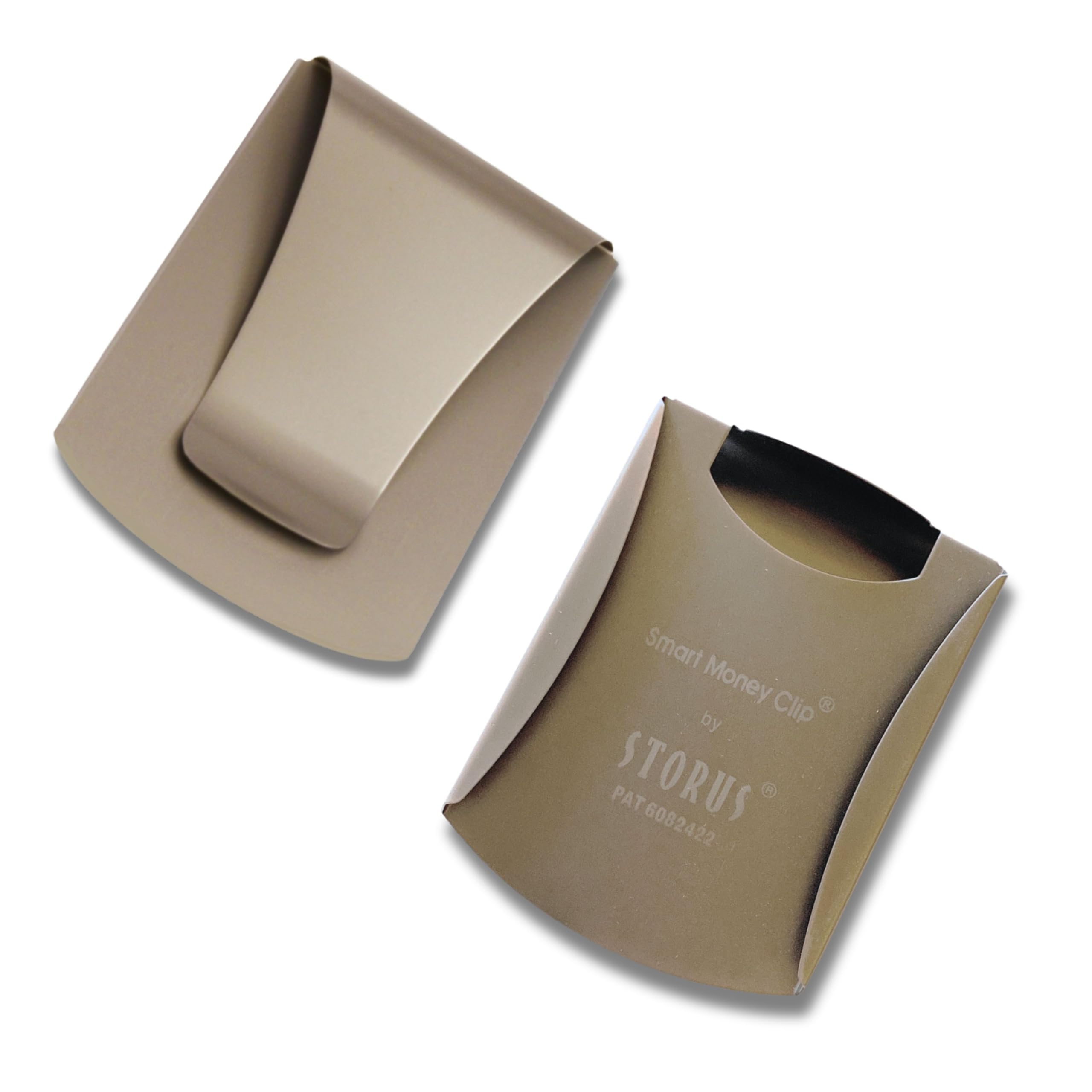 Smart Money Clip Card Holder Wallet, Slim Minimalist Pocket Wallet Scratch Resistant Stainless Steel for Men, Graduate, Dad, Gift with Engraving Option - Titanium