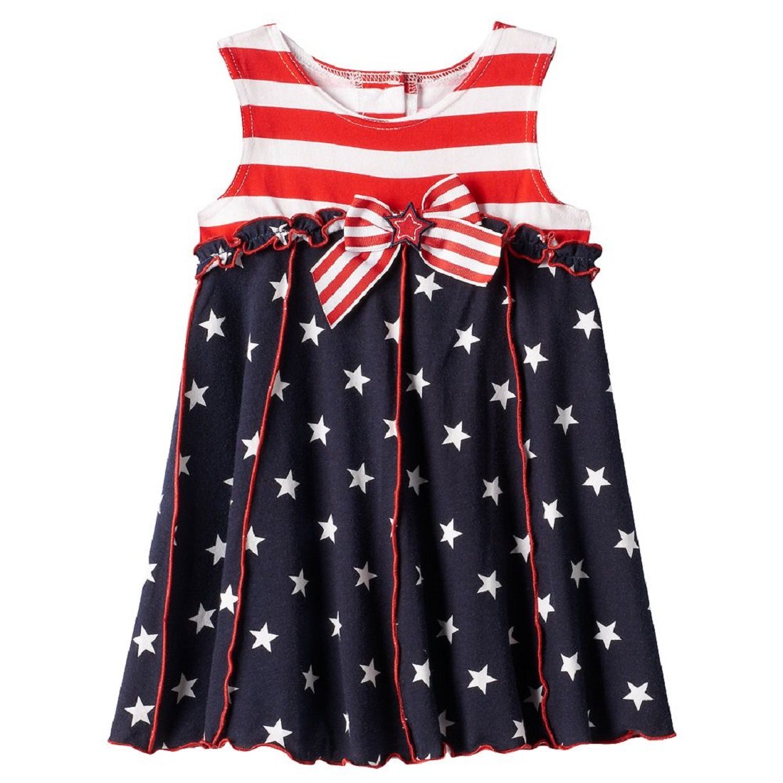 Sophie Rose Little Girls Patriotic Piping Dress Toddler (2T)