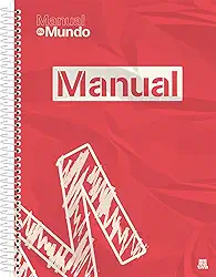 Caderno Universitário Animativa Manual do Mundo – 160 Folhas, Capa Dura, Bolso Interno, Método Cornell, SmartLines, 90590