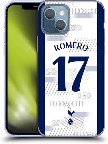 Head Case Designs Officially Licensed Tottenham Hotspur F.C. Cristian Romero 202324 Players Soft Gel Case Compatible with Apple iPhone 13
