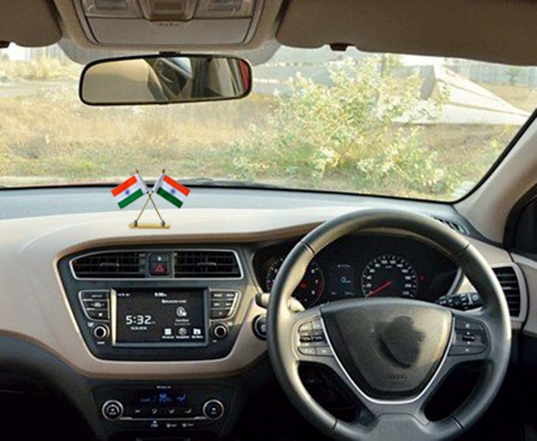 Fonax Khadi National Flag Of India For Car Dashboard Flag, Desk, Table And Gifting Purpose_Pure Khadi_No Plastic - Image 5 thumbnail