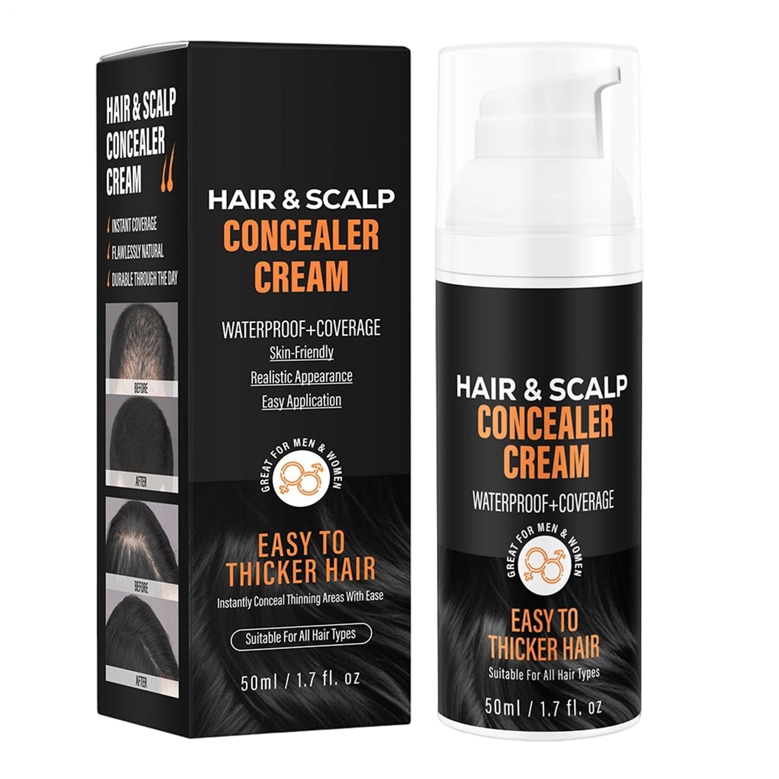 Pelliccia per cuoio capelluto, crema di riempimento per zone calve – Crema naturale per radici 50 ml per capelli più pieni e maggiore densità di attaccatura dei capelli in uomini e donne