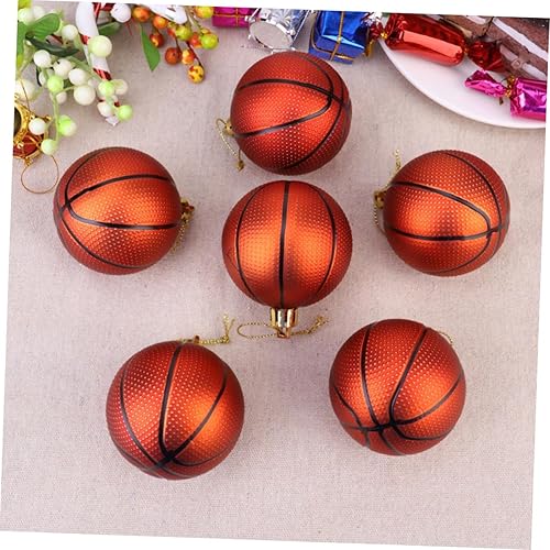 Miniatura 5 de 6 piezas irrompibles adornos deportivos de Navidad accesorios para el hogar, béisbol interior, mini árbol de Navidad, decoración de Navidad, caja de