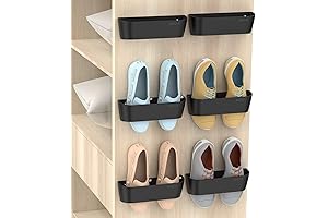 Double Duty Wall Mounted Shoe Rack with Innovative Storage Solution