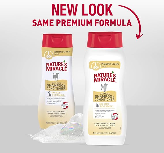 Nature's Miracle 2-in-1 Oatmeal Dog Shampoo & Conditioner, 16 oz