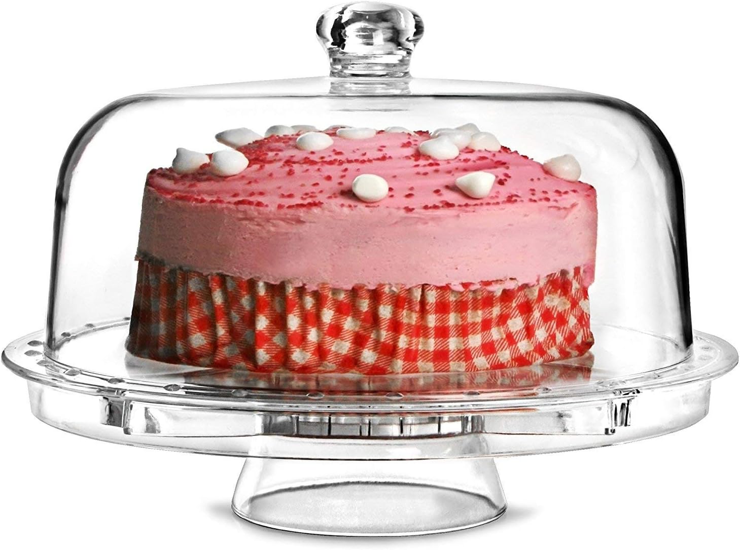 Multifunctional 5 in 1 Cake Stand and Dome dinedrinkstuff Cake Dome, Punch Bowl, Salad Bowl