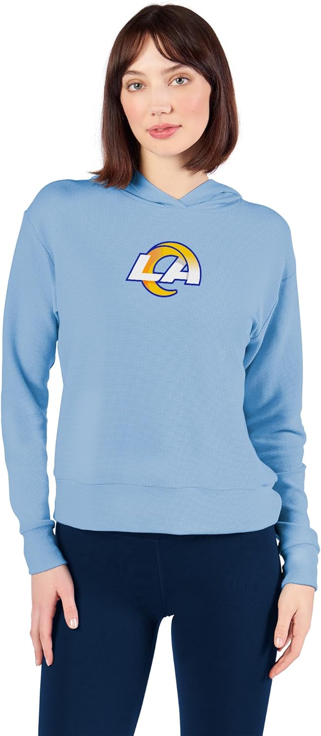 CERTO NFL Women's Soft Pullover Hoodie, Warm Comfortable Sweatshirt with Team Logo, Cozy Long Sleeve Fan Apparel