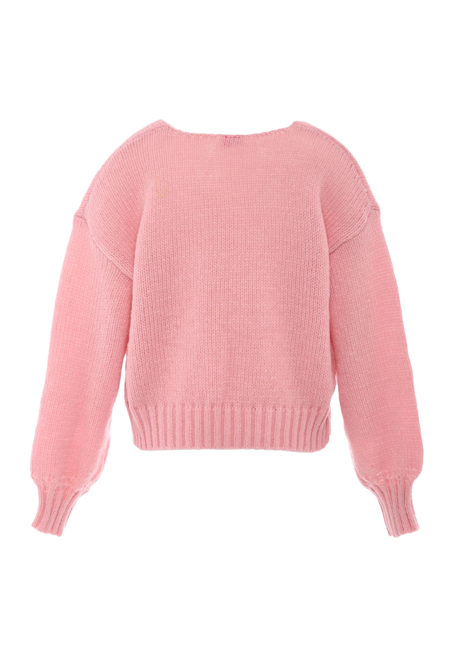 myMo Damski sweter, modny sweter z dekoltem w serek, poliester, różowy, rozmiar XL/XXL, Rosa, XL