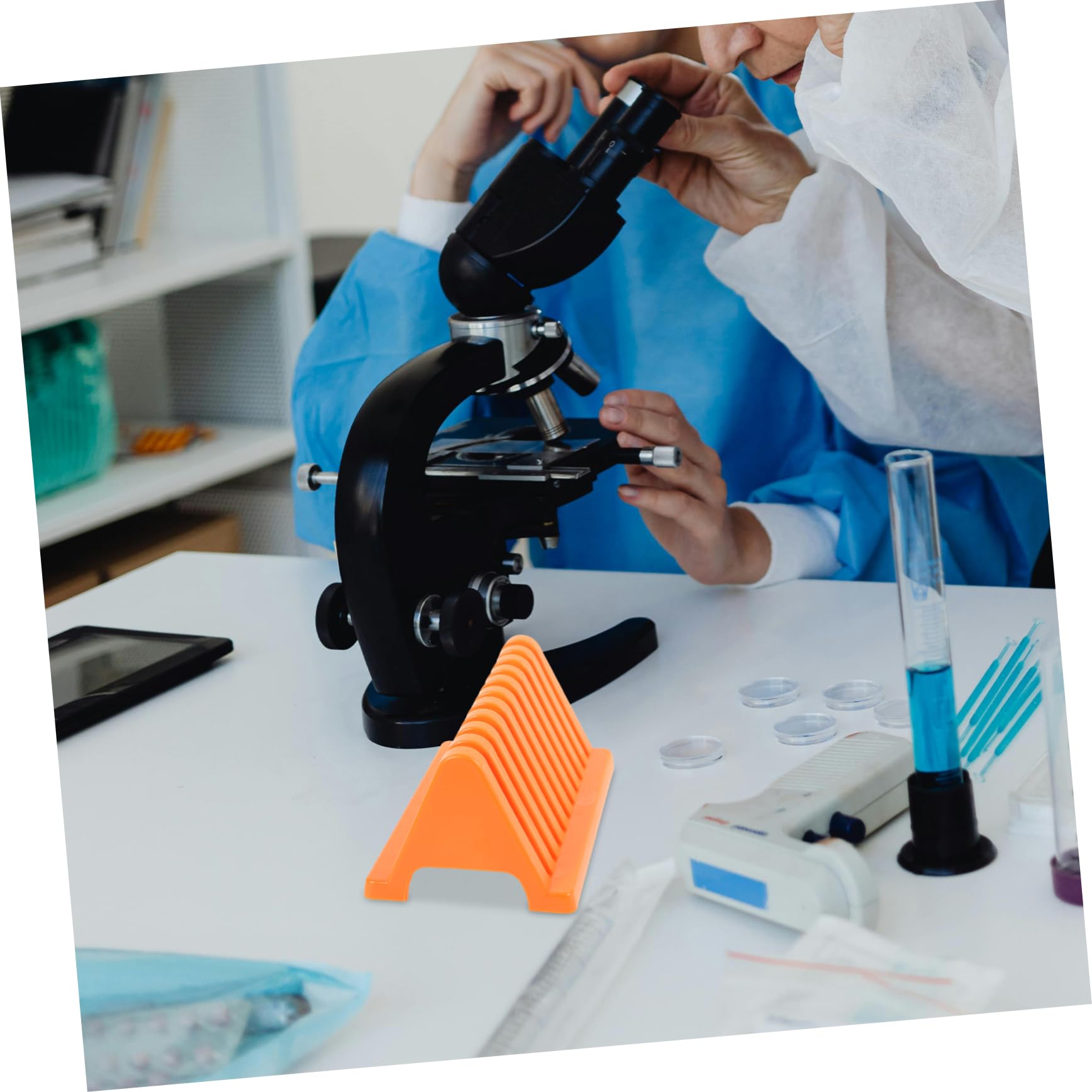 6pezzi Per Vetrini Microscopio Riutilizzabile Rack Per Vetrini Design Esperimenti e