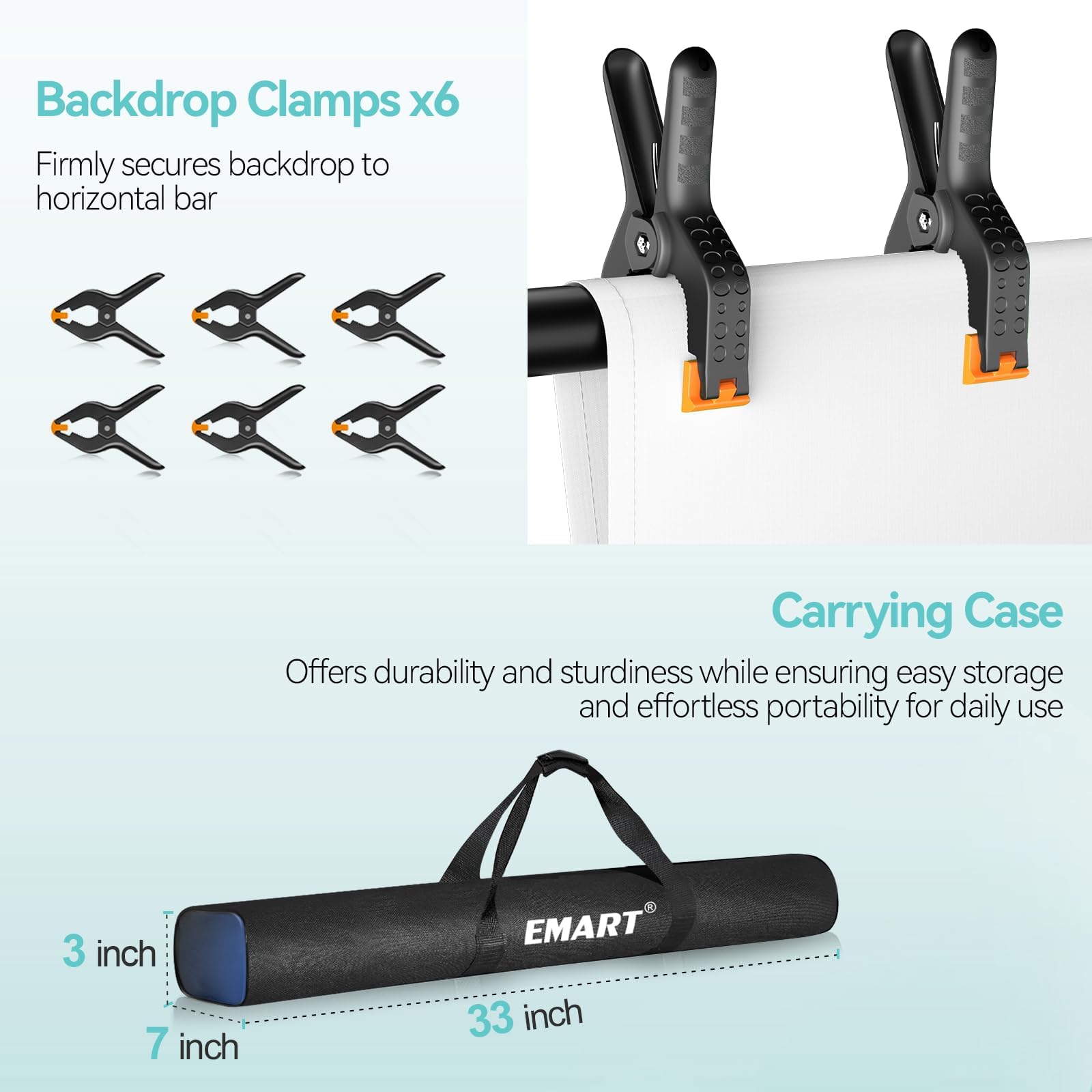 Amazon.com : EMART Portable Photography Backdrop Stand Kit 10 x 10
