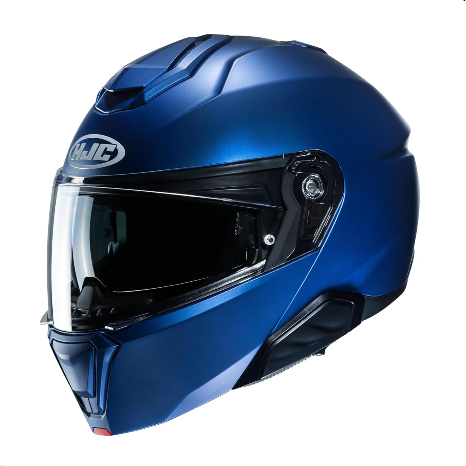 HJC i91 Solid Modular Motorcycle Helmet with HJ-33 Pinlock Shield, DOT Approved (Semi Flat Metallic Blue, XXXX-Large)