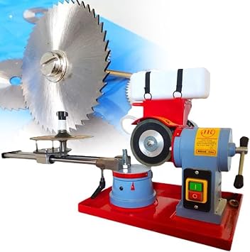 NYMFEA Circular Saw Blade Grinder Machine, 2850pm Power Saw Blade Grinding Toolsaw Blade Sharpener Machine, 125mm Circular Saw Blade Sharpener Machine for Carbide Tipped Saw Blades,550W