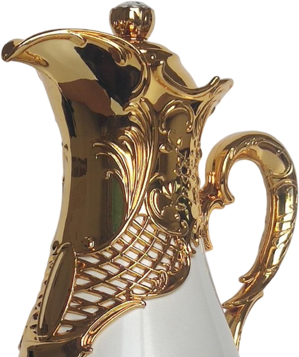 Tea Pot Coffee Carafe Multifunctional Hot Cold Water Bottle Glass Kettle Arabian Pot for Camping Gatherings Festival, White