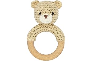 The Safari Animals Wooden Baby Rattle: The Perfect Teething Companion for Your Little One