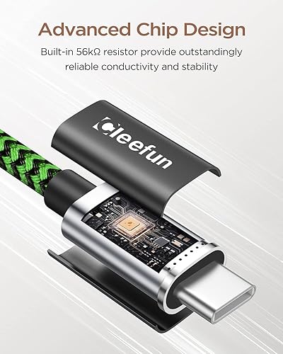 Miniatura 8 de CLEEFUN - Cable corto USB C de 3.8 A, carga rápida, cable USB a USB C, cable de carga trenzado para banco de energía, Galaxy S23 S22 S21 S20 FE