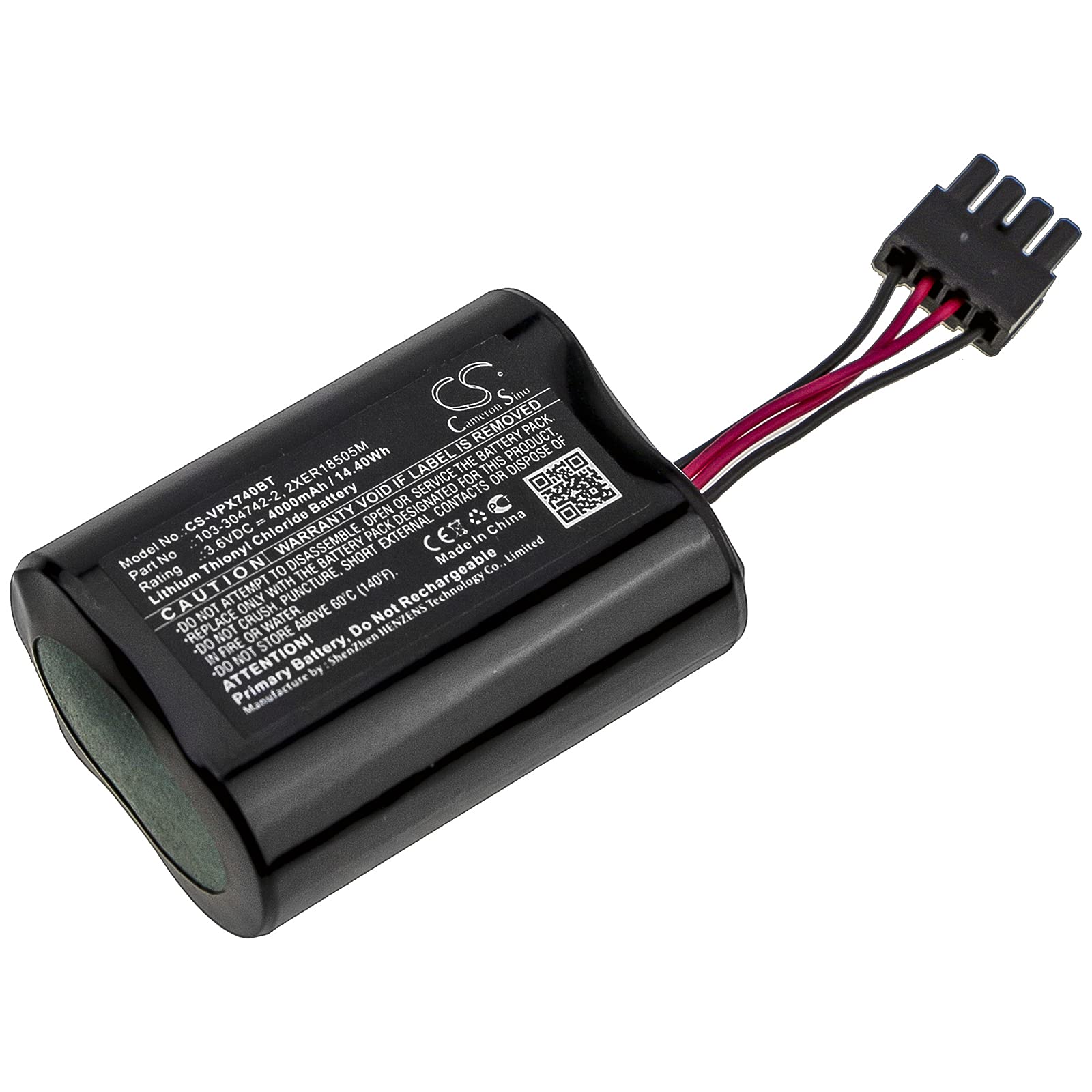 Replacement for Battery Visonic 103-304742-2, 2XER18505M MCS-740, SR-740 PG2