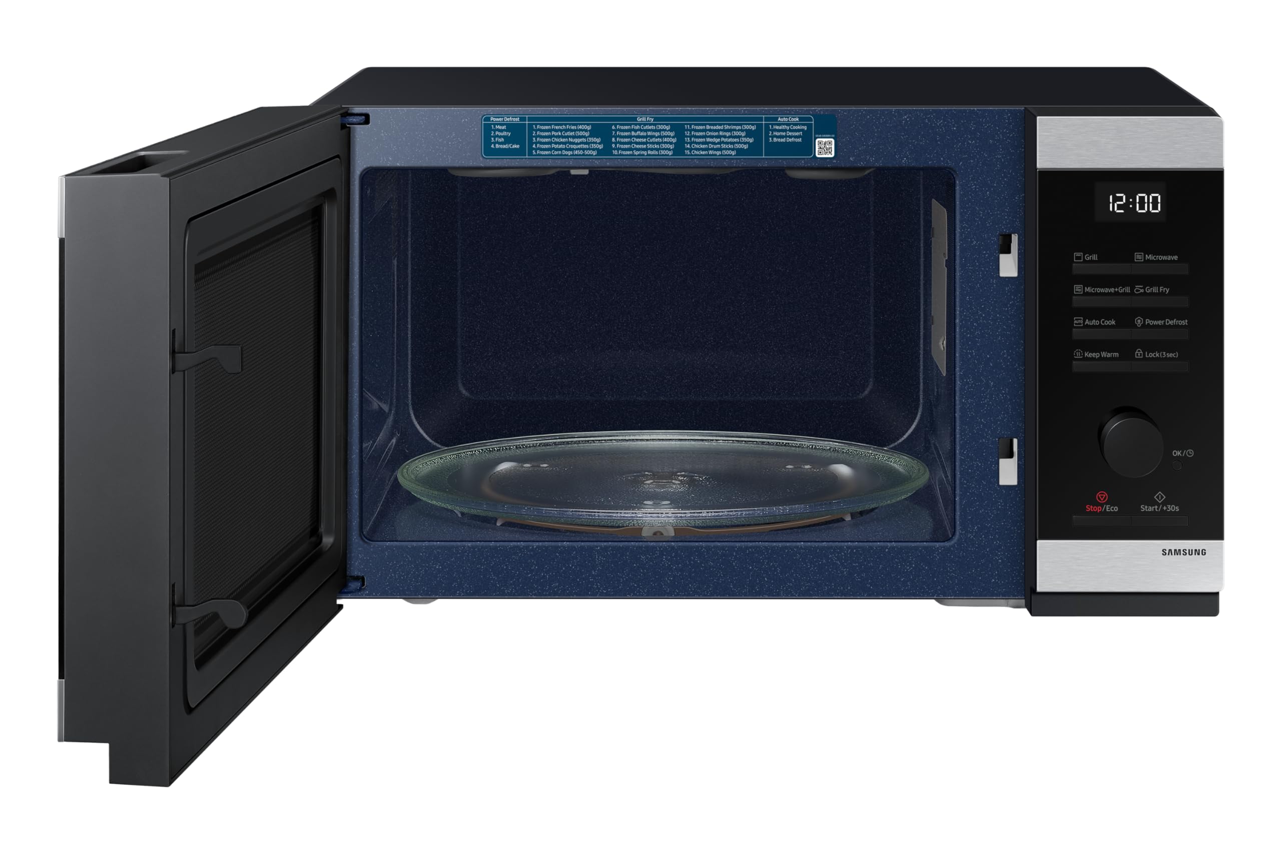 Samsung Microondas con Grill 32L 900W Gran Capacidad Negro MG32DG4524CTE1