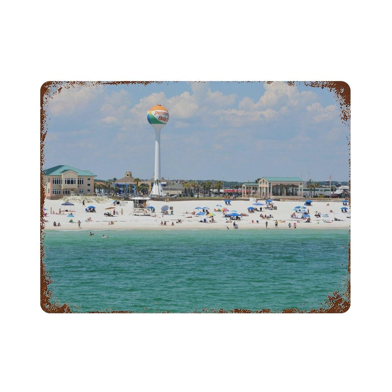 xiaoxiaoshen Real Photo Pensacola Decor Wall Decor Art Metal Tin Poster Modern Home Decor Art Home Bar Shop Decorations Vintage Sign 30x40cm