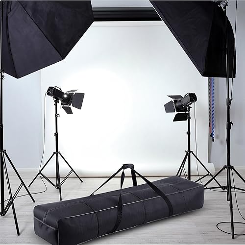 Miniatura 4 de Bolsa de soporte de luz de altavoz de 62 pulgadas con perla, bolsa de transporte de truss de algodón, funda de transporte con asa resistente y doble