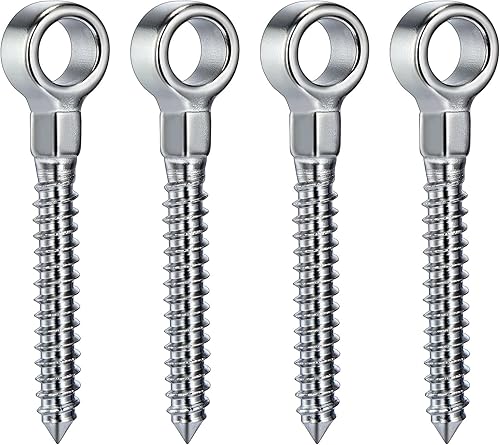 Zonon 4 bisagras de puerta de acero inoxidable 304 para vallas de madera resistentes, 4-12 pieza de moldeo de una pieza M16 gancho de ojo para