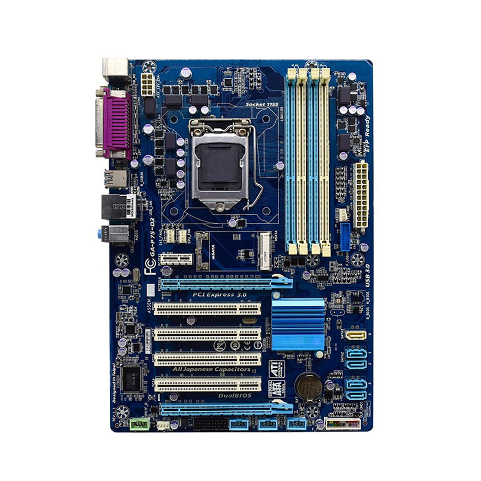 Newwiee Fit for GIGABYTE GA-P75-D3 B75 Motherboard Server Mainboard Gaming Motherboard LGA 1155 DDR3