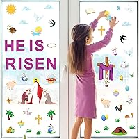 Vista 7 de Tablero de anuncios de Pascua Jesús Él ha resucitado, decoraciones para el aula, Pascua religiosa Jesús resurrección, recortes de cruz, Biblia