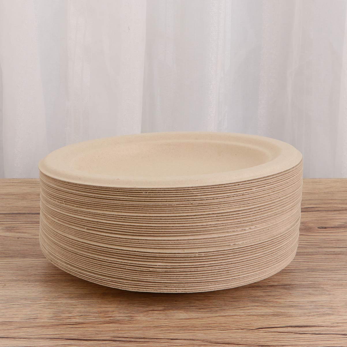 Healifty 100 Pezzi 6 Piatti Di Piatti Compostabili Planchas Piatti Biodegradabili Monouso Stoviglie Compostabili Piatti Piani Compostabili Piatto Rotondo Di Frutta Vassoio
