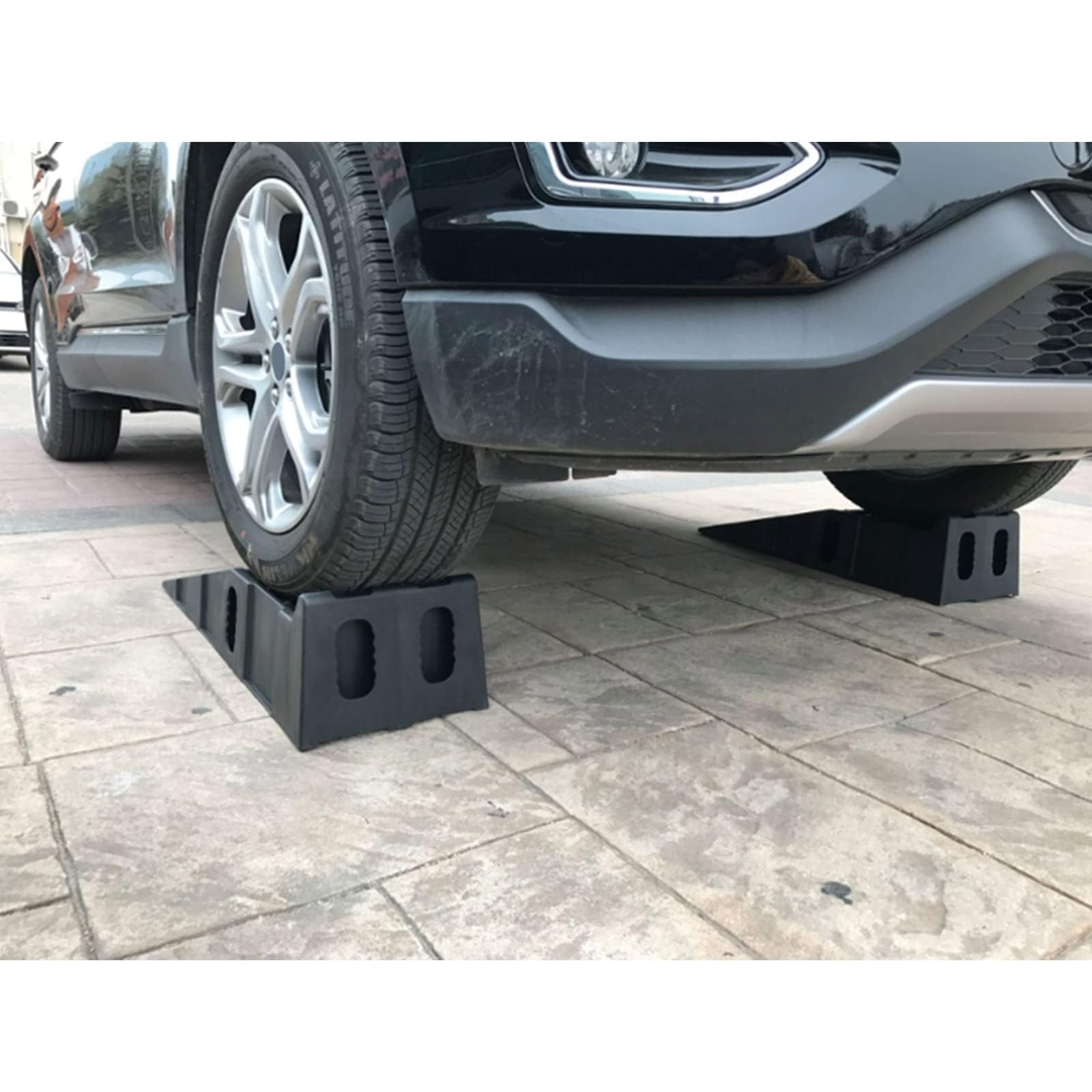 Rampa de carga de 7,25 toneladas/16000 libras hasta 245 mm, ruedas extraanchas, para coche, plástico, capacidad de carga de 7250 kg, 1 par