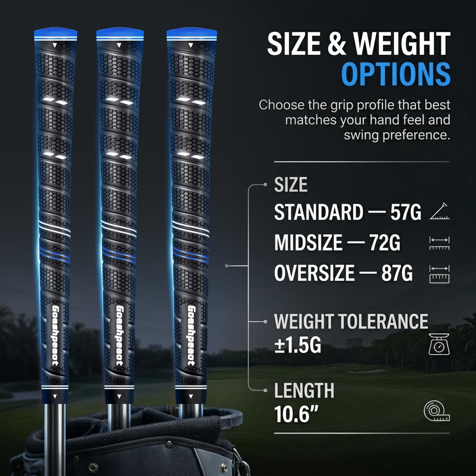 Paquete de 13 empuñaduras de golf envolventes con kit de agarre de golf, empuñaduras de palo de golf, excelente adherencia y textura avanzada de superficie que mejora el control