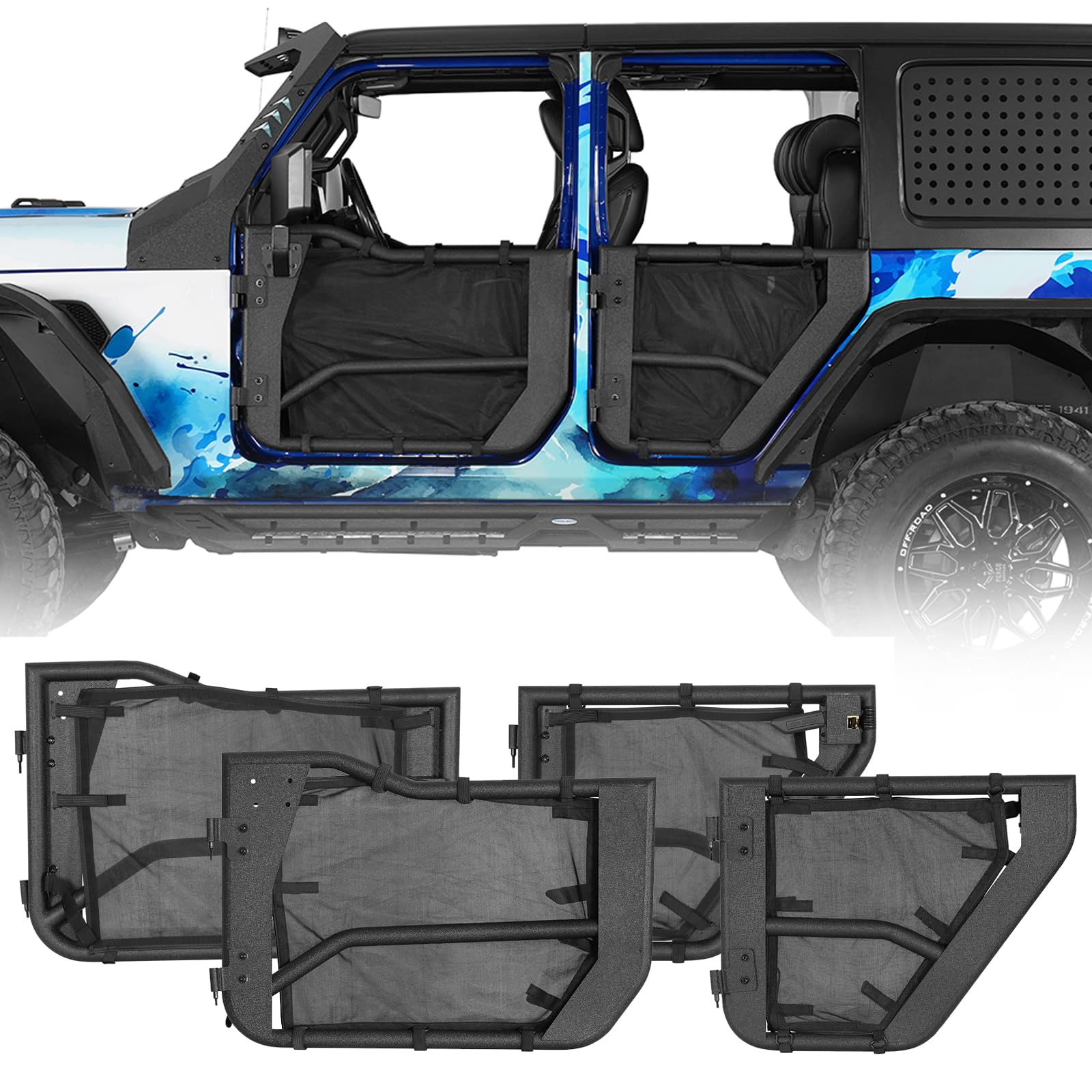 Amazon | Hooke Road メッシュ ハーフドア 2018-2025 ジープ