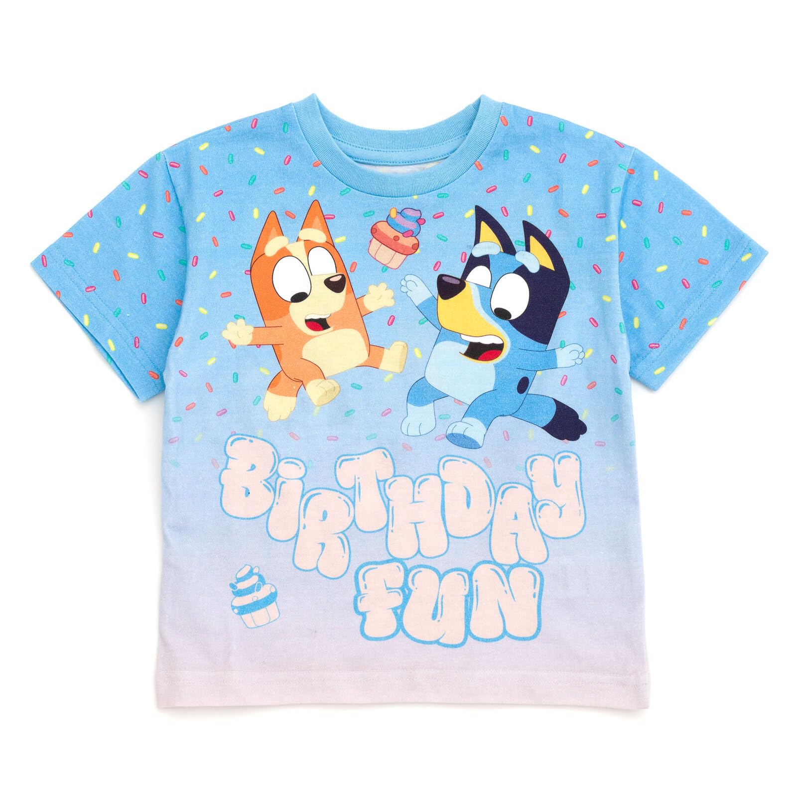 Bluey July 4th Halloween Christmas Birthday School Heart T-Shirt Infant to Big Kid Sizes (12 Months - 10-12)