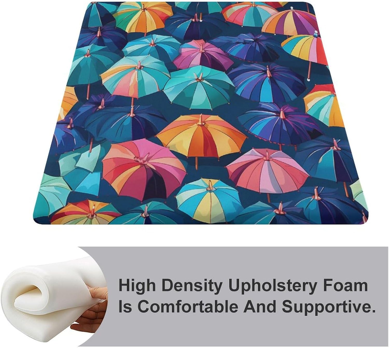 Colorful Umbrella Floor Pillow Meditation Yoga Cushion Square Chair Cushion Pillows Seating for Adults