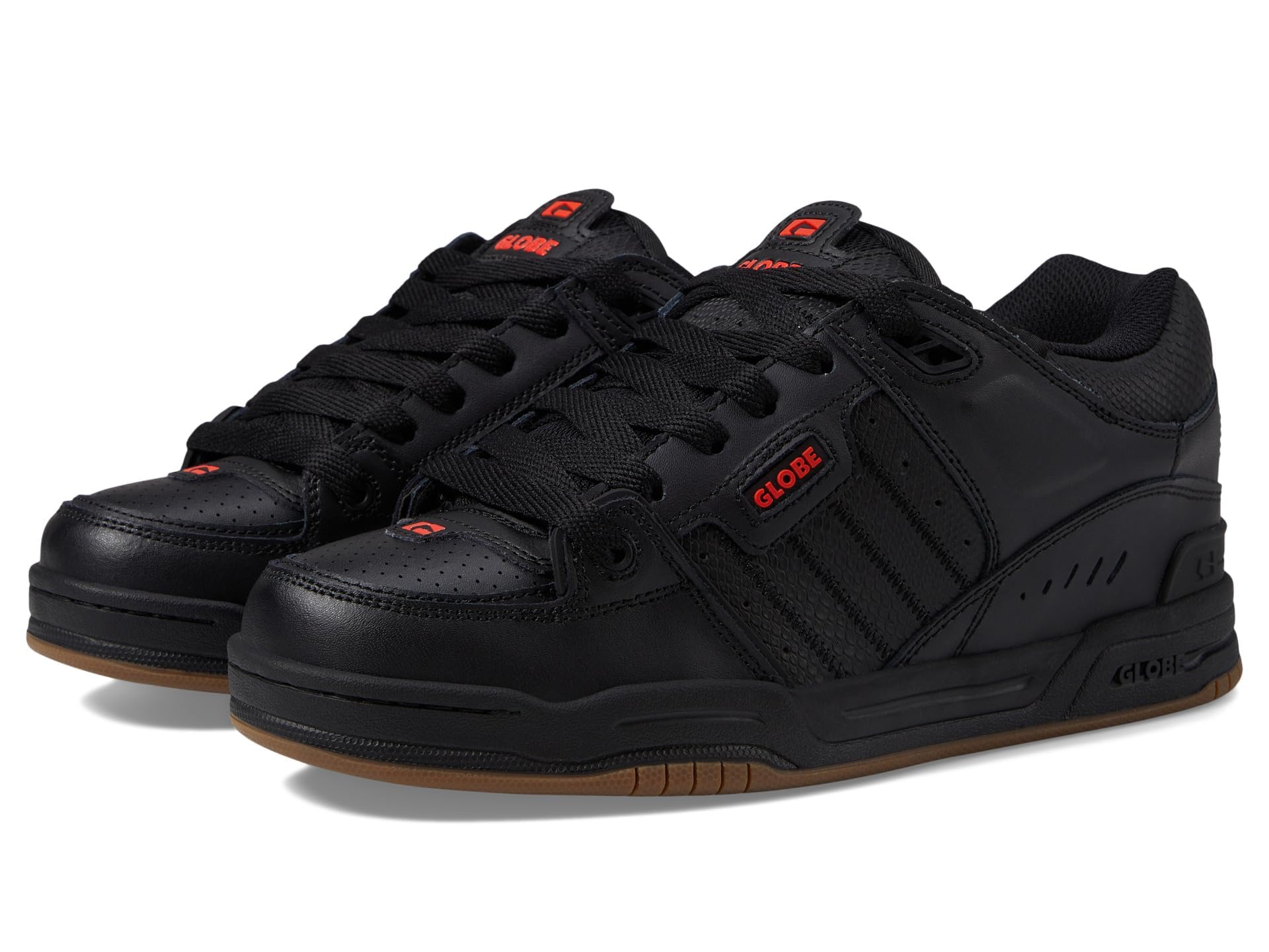 Globe Men's Fusion Skate Sneaker Black/Snake/Red 12 D (M)