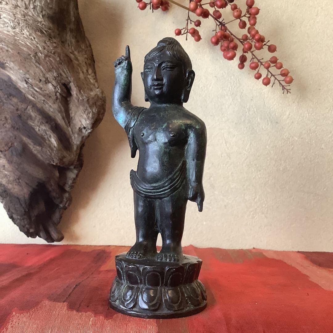 古玩・明治期「釈迦誕生仏」天上天下唯我独尊・諸行無常・一切皆苦・寺院仏閣・素焼 Amazon.co.jp: 古玩「釈迦誕生仏」天上天下唯我独尊諸行無常一切