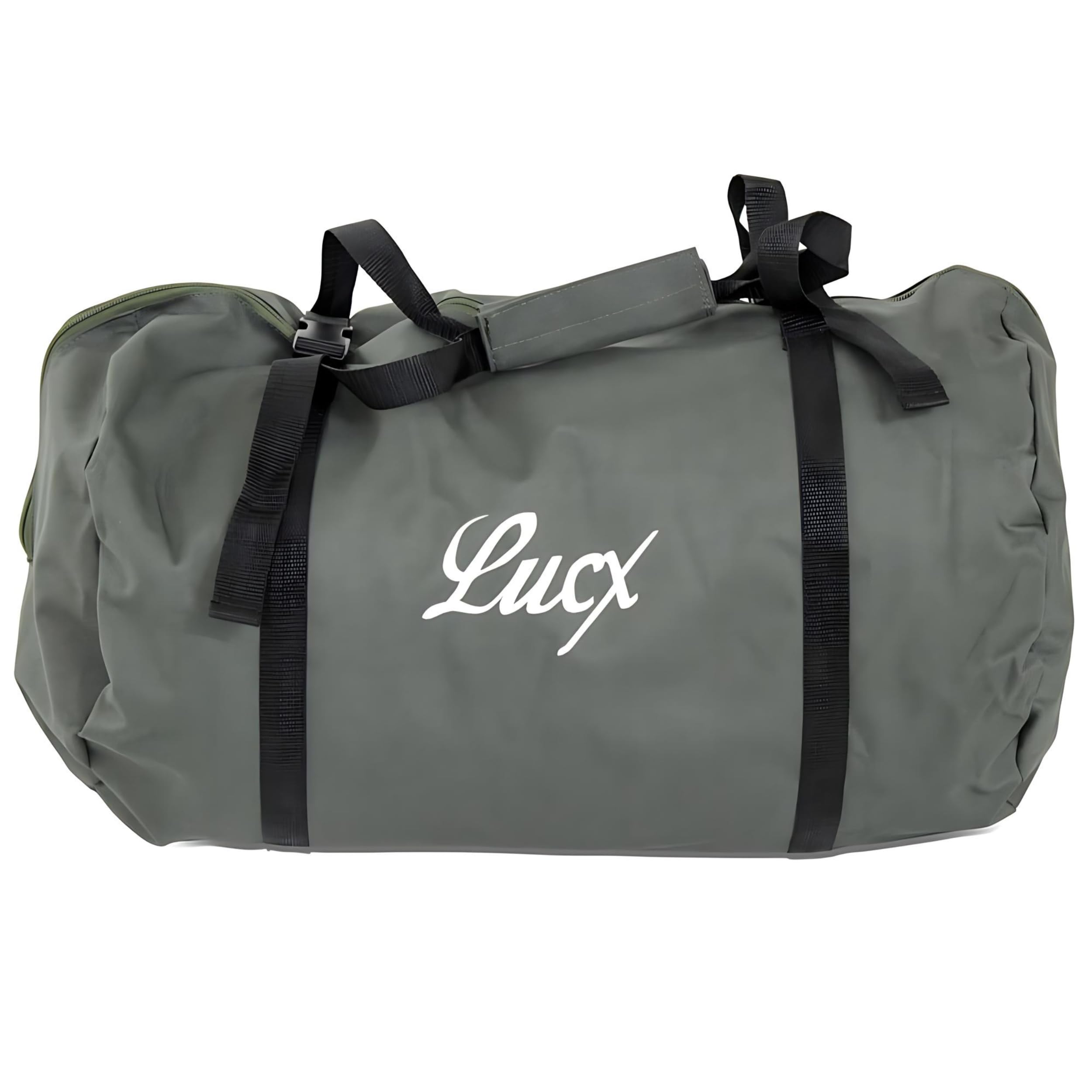 Lucx Nightcat Angelschlafsack - 5-Season Sleeping Bag für Karpfenangler bis -10 °C - Warmer Schlafsack mit Fleecefutter & Tragetasche, olivgrün, 28×28×52 cm