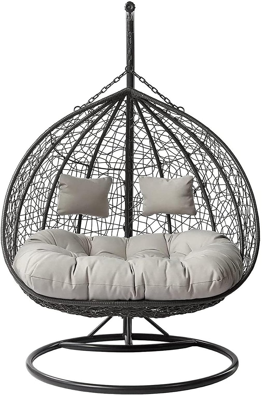 EteslotSeat Cushion for Swing Chairs, Egg Chair Cushion, Outdoor Garden Hanging Chair Mat Accessory, Comfortable and Breathable, High Fullness, without Chair(6044in)