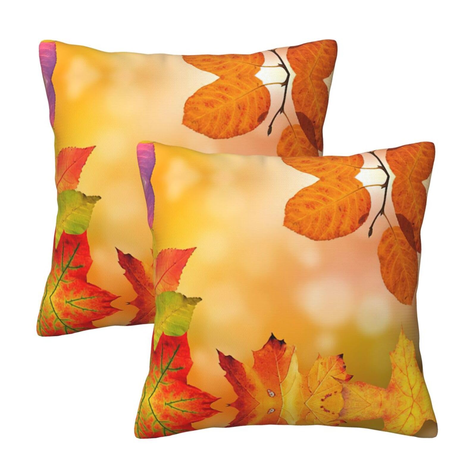 Kfjghhl Autumn Throw Pillow Covers Decorative Farmhouse Couch Pillow Case 4 Sizes Square Cushion Pillcase