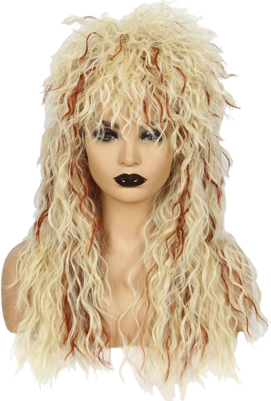 70s 80s Rocker Style Hair Wigs Halloween Costume Cosplay Wig