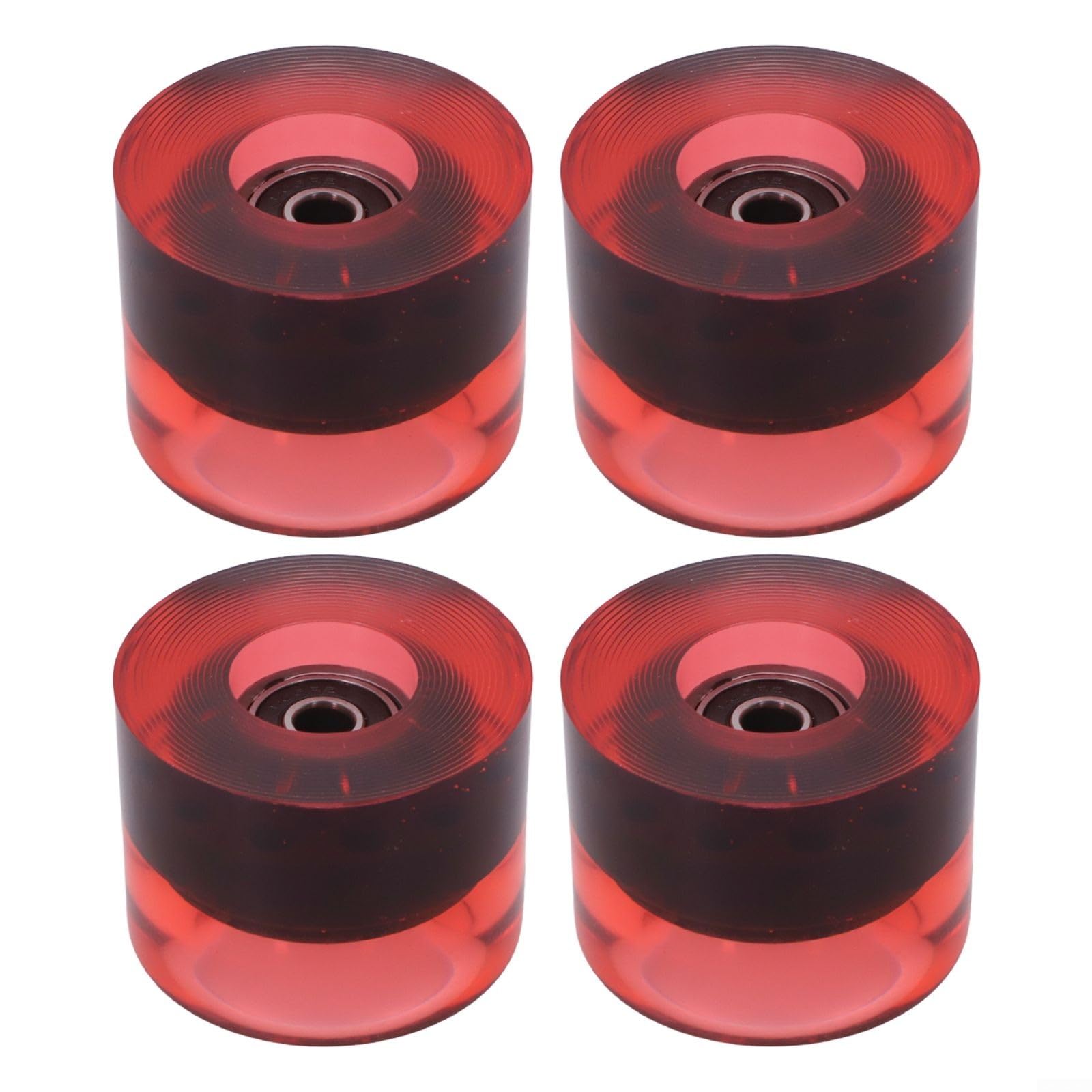 78A Skateboard Wheels and ABEC9 Bearings with Spacers Set for Longboards and Cruisers (Red B)