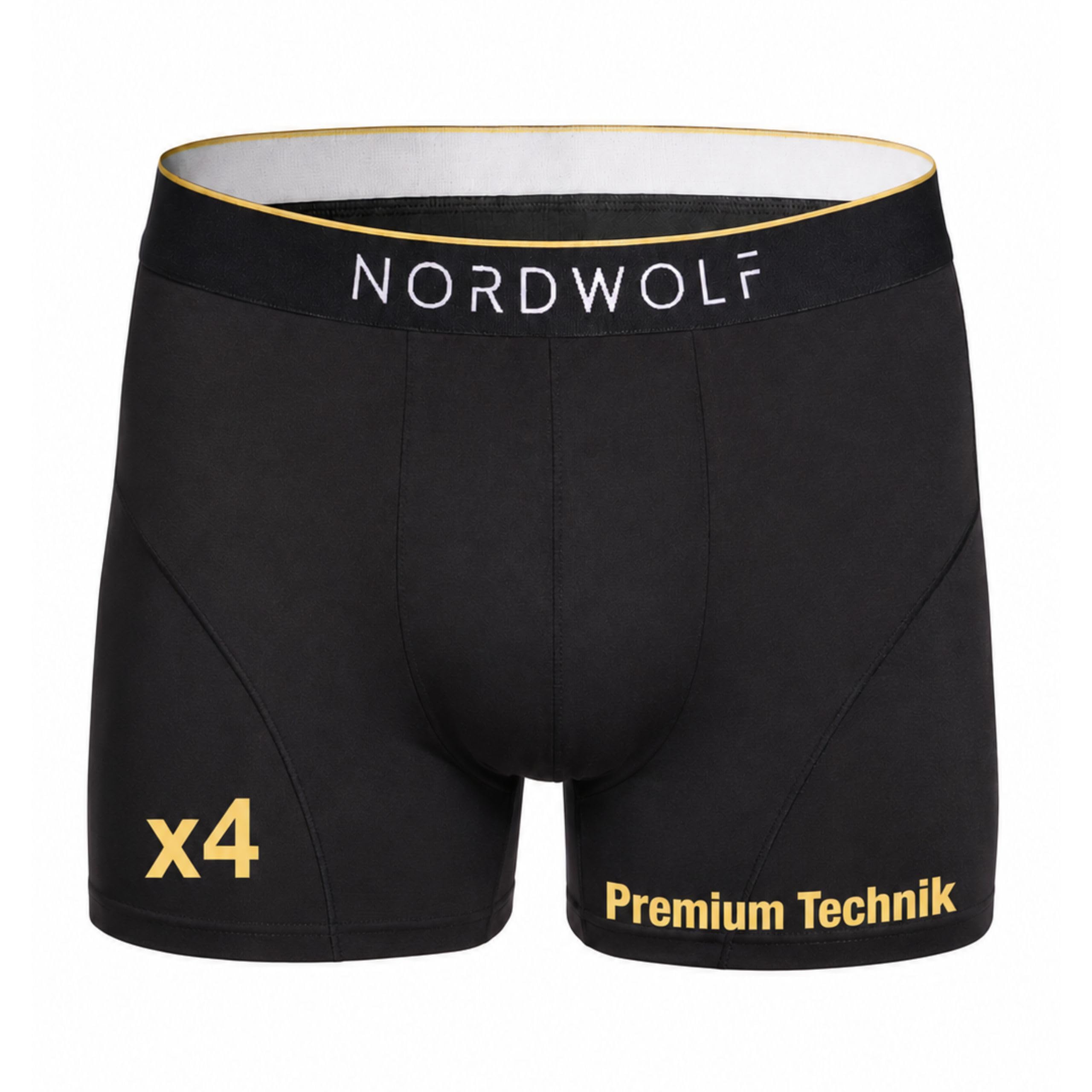 NordWolf Boxershorts Herren, Weiche Atmungsaktive Strapazierfähige Unterhosen Männer, Lange Herren Unterhosen, Pack x4 Modalstoff, Bequem Langlebig, Geschenk.
