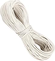 Vista 1 de JEUIHAU Cuerda de algodón de 328 pies de 1/4 de pulgada, cuerda blanca natural de 0.236 in para colgar ropa, manualidades, macramé, hacer cestas