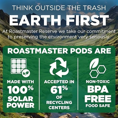 Miniatura 5 de Roastmaster Reserve Café tostado oscuro (Colombia Finca La Amapola)  50 unidades de café colombiano de origen único, energía solar, reciclable,