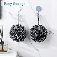 Vista 7 de AmazerBath - Esponja vegetal de 2.65 onzas, esponja de baño para hombre, juego de 4 unidades, color negro (grande)