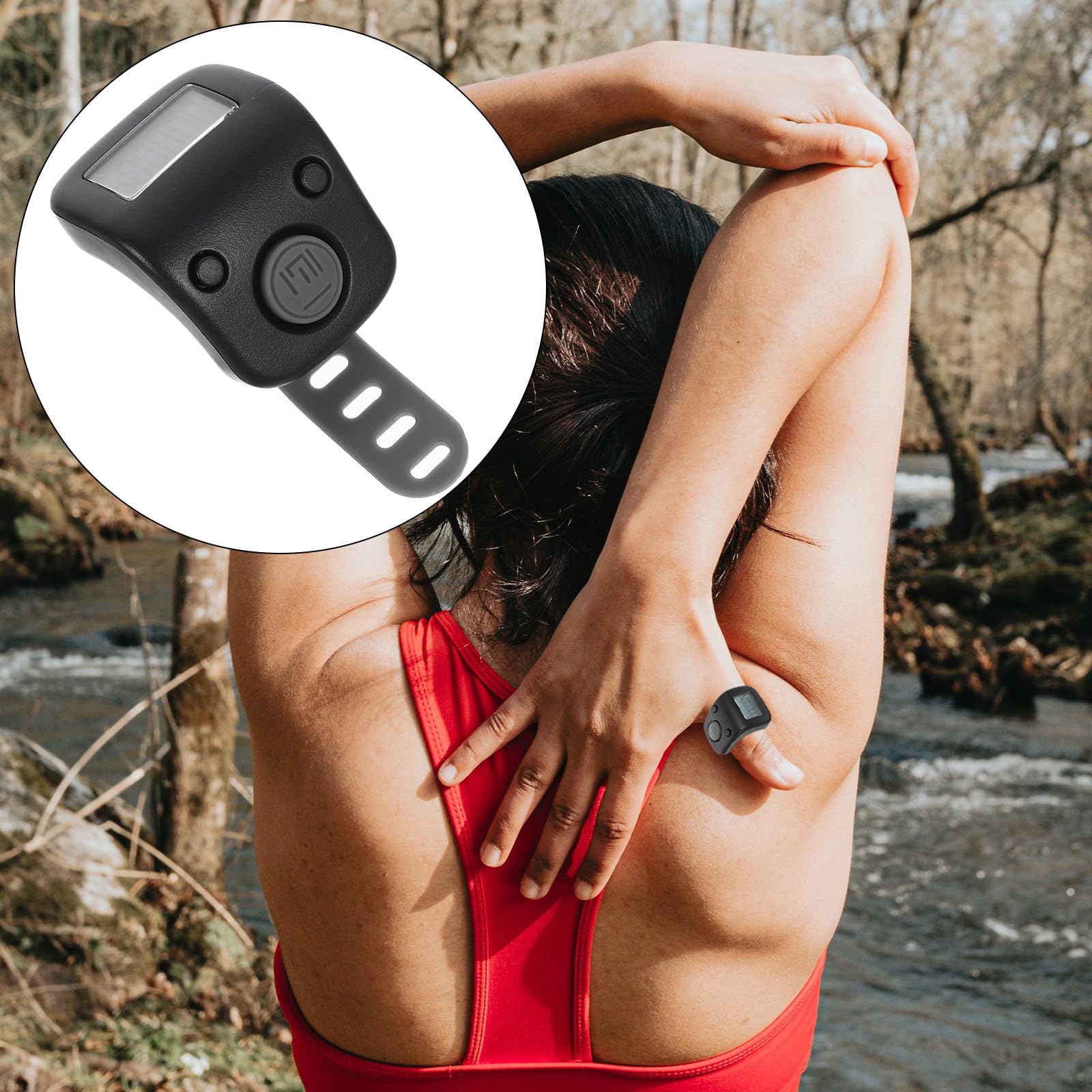 Contavasche Nuoto Portatile in Silicone Lettura Chiara, Contatore Digitale per Dita per attività Sportive e Accessori da Campo