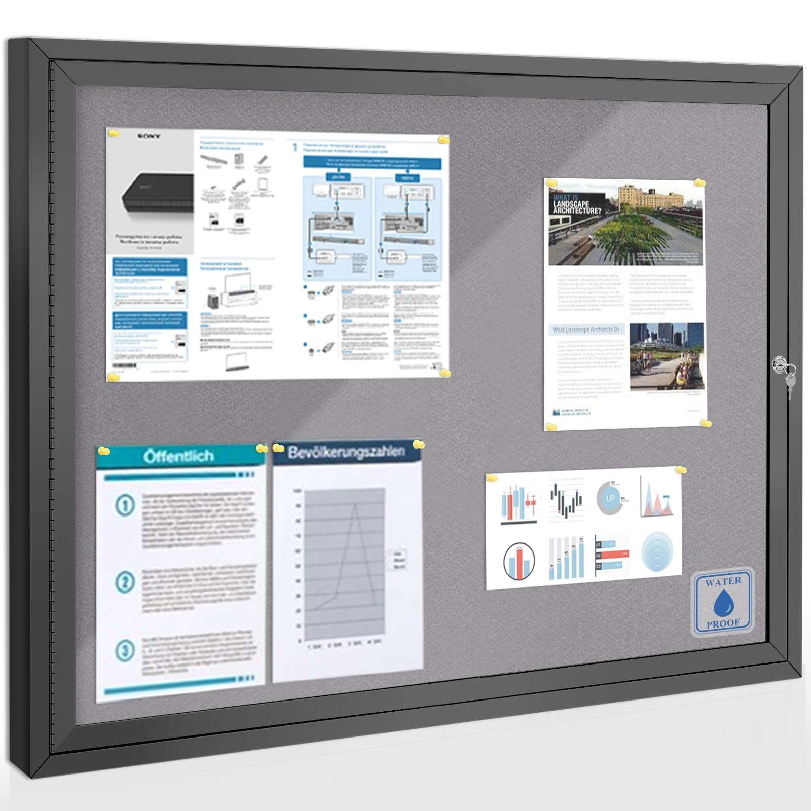 Vitrine d'affichage inviolable pour protéger vos documents en extérieur - 8