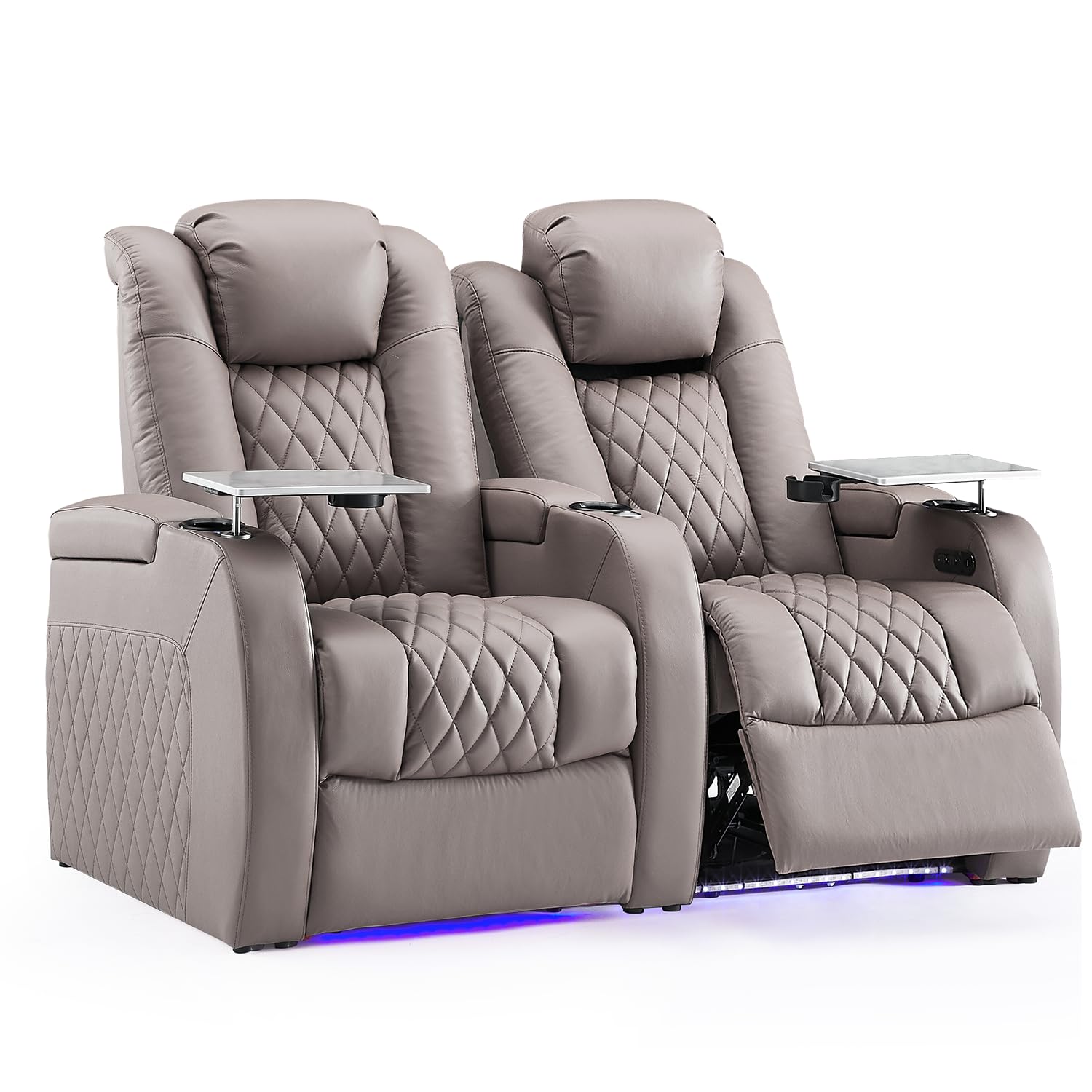 Weilianda Home Theater Seating, Top Grain Leather Movie Theater Chair