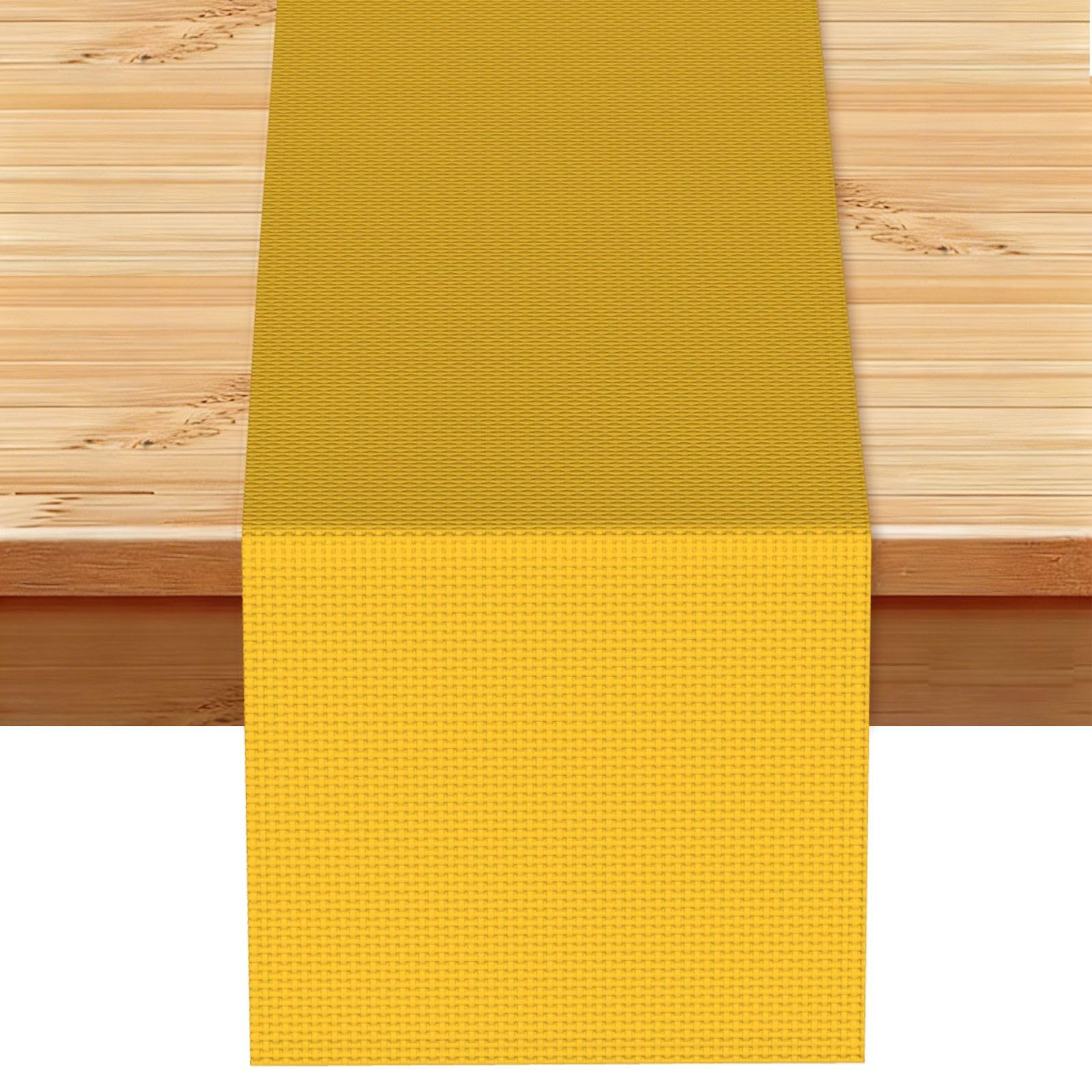 Solid color gold Table Runner 13x72 Inch Dining Decor