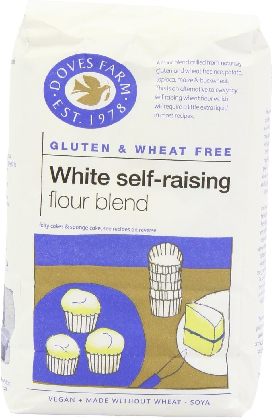 Doves Farm White Self Raising Flour Gf (2 X 1Kg)