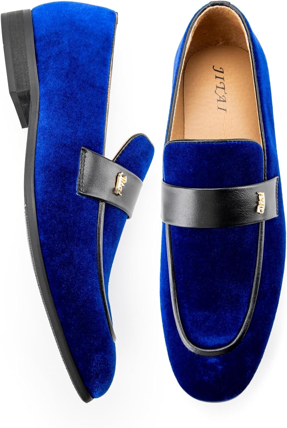 JITAI Men's Shoes - Black Velvet Luxury Fashion Loafers for Men, Slip On Shoes for Men, Mens Dress Shoes for Birthday Party, Casual Rubber Sole Fashion Casual and Dress Occasions - Image 5